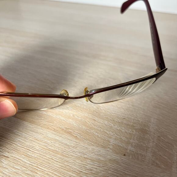 Prada VPR65R UAN-1O1 Eyeglasses Red Gold Frames Made in Italy 53-16-140 - Picture 9 of 10